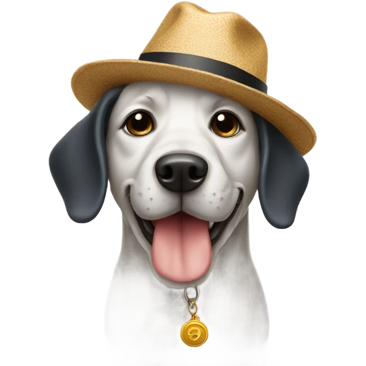Dog with hat emoji
