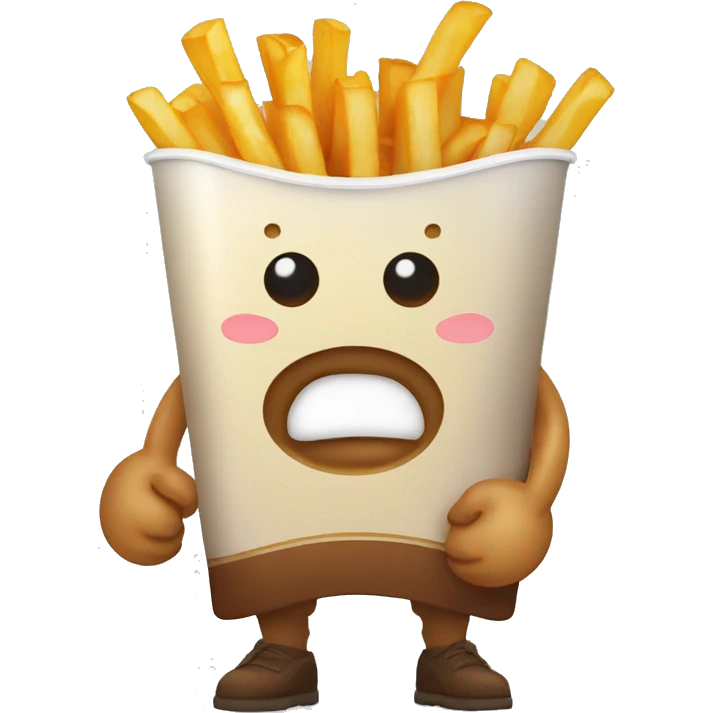 Poutine mange des frites emoji