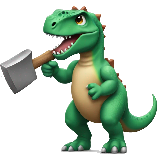 dinossaur with a hammer emoji