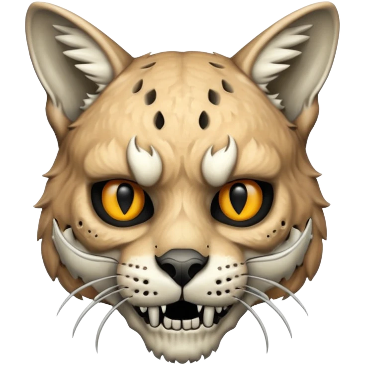 The real skull of a bobcat emoji