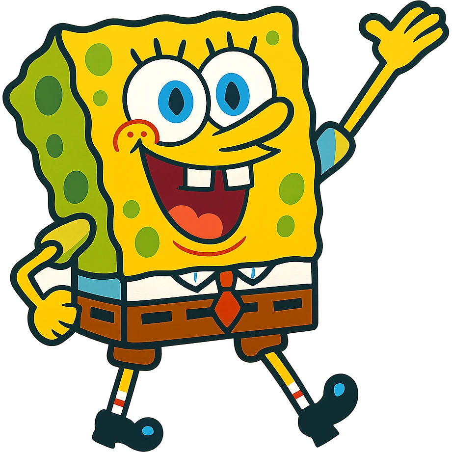 Spongebob Squarepants as a cartoon character, vibrant colors, energetic expression emoji