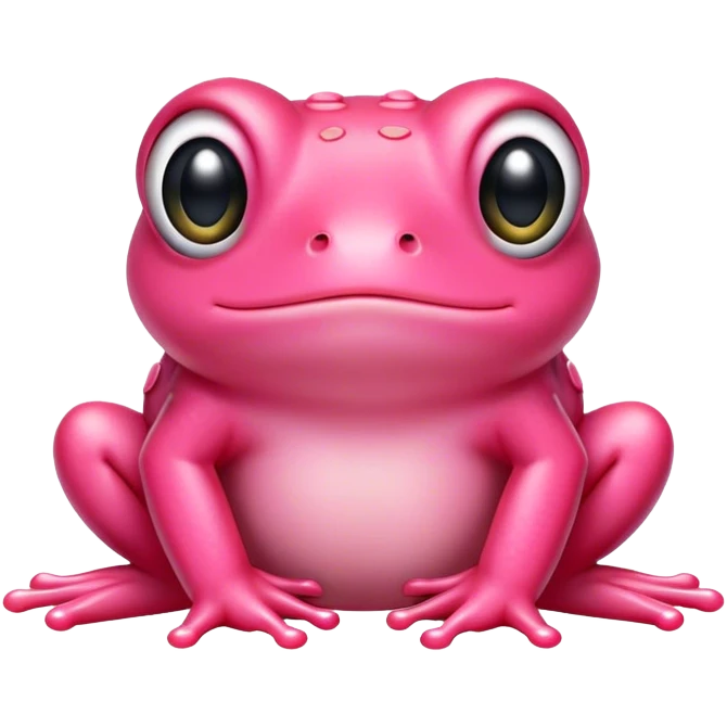 Tiny pink frog emoji