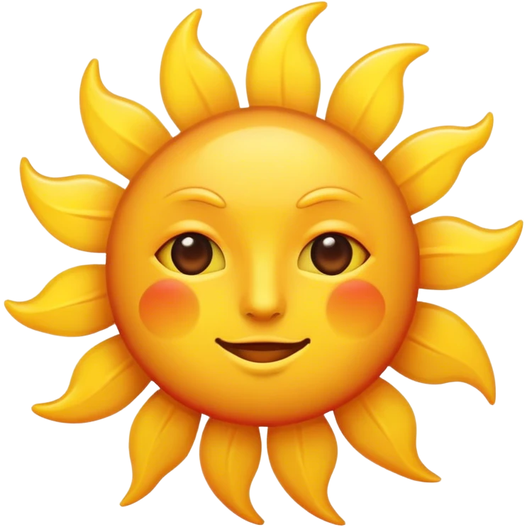 Sun with NO face emoji