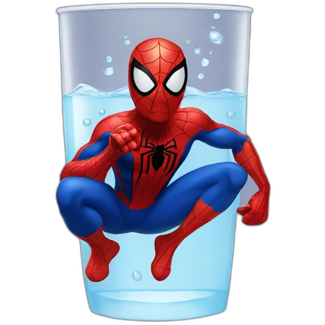 Spiderman drink water emoji