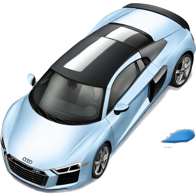 car audi r8 in blue emoji