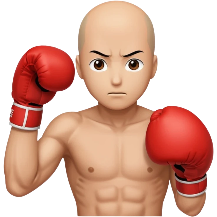 Saitama red hand punch with boxing glove emoji