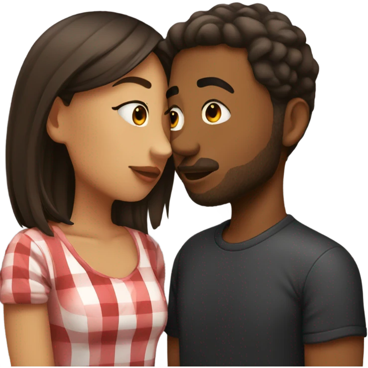 Boyfriend and girlfriend kissing emoji