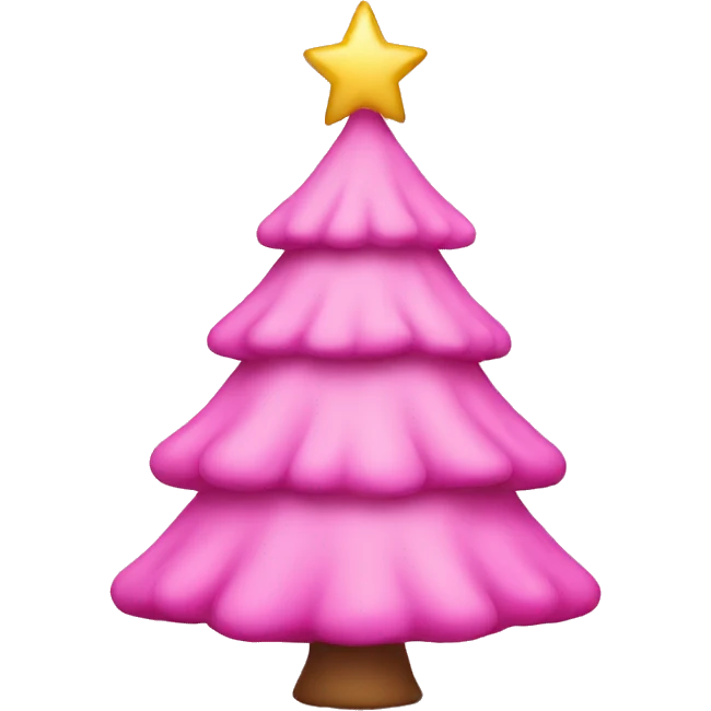 pink christmas tree emoji
