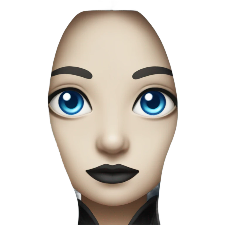 Gothic witch with blue eyes  emoji