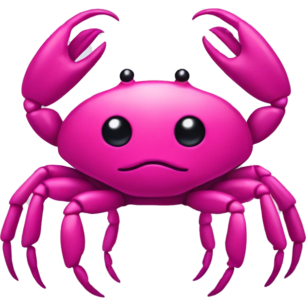Cute fuchsia crab emoji