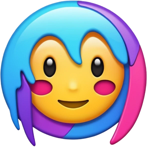 abstract glitch art emoji