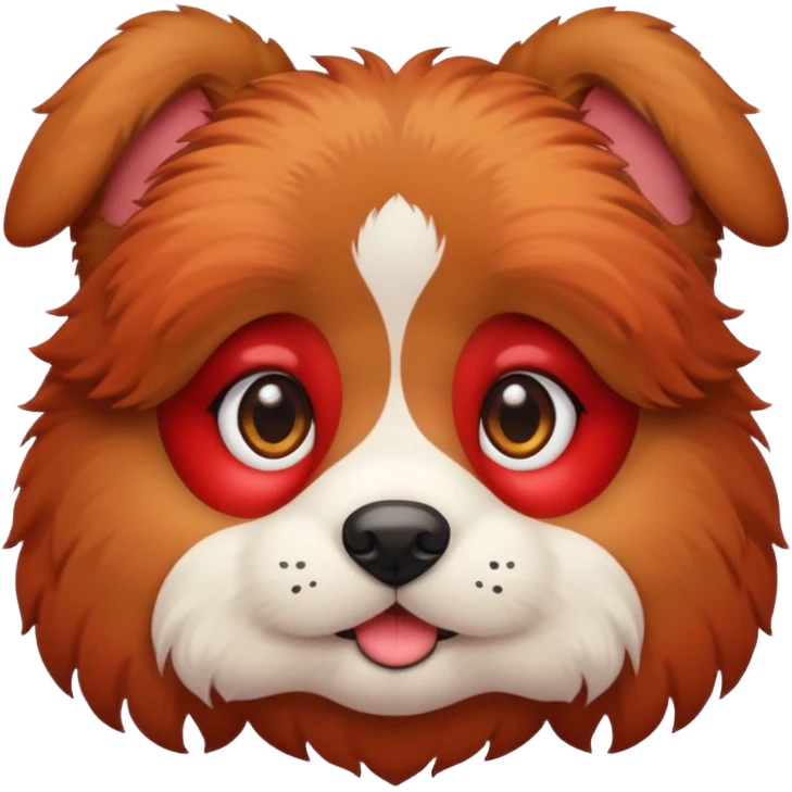 puppy dog red emoji