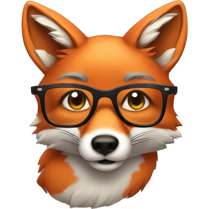 fox with glasses  emoji