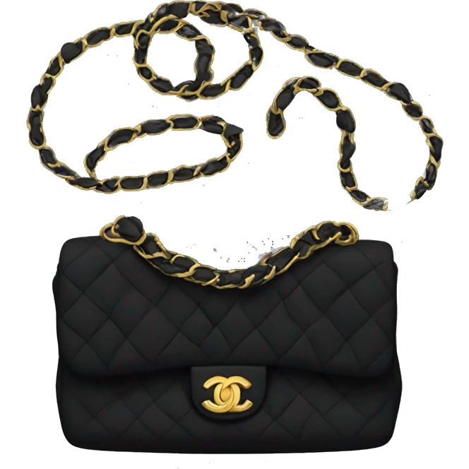 Black Chanel bag emoji