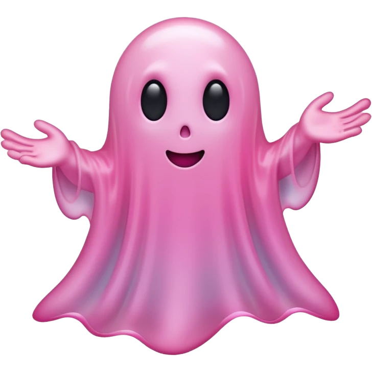 pink ghost emoji