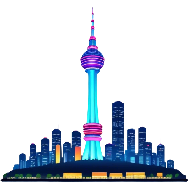 N Seoul Tower – Cinematic Realistic N Seoul Tower, depicted as a sleek modern tower illuminated against a vibrant cityscape at night, with reflective glass and dynamic neon lighting, rendered with intricate architectural detail and a futuristic urban glow. emoji