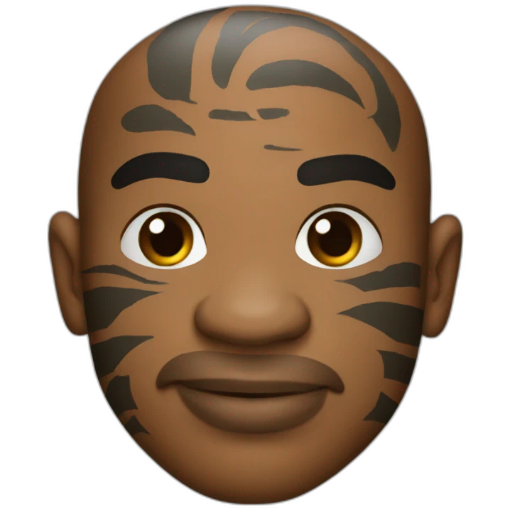 mike tyson with face tatto emoji