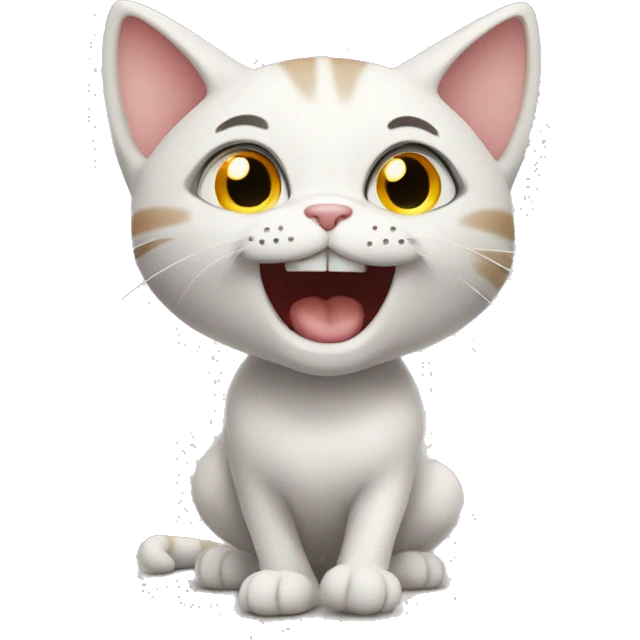 excited cat on a shopping spree emoji