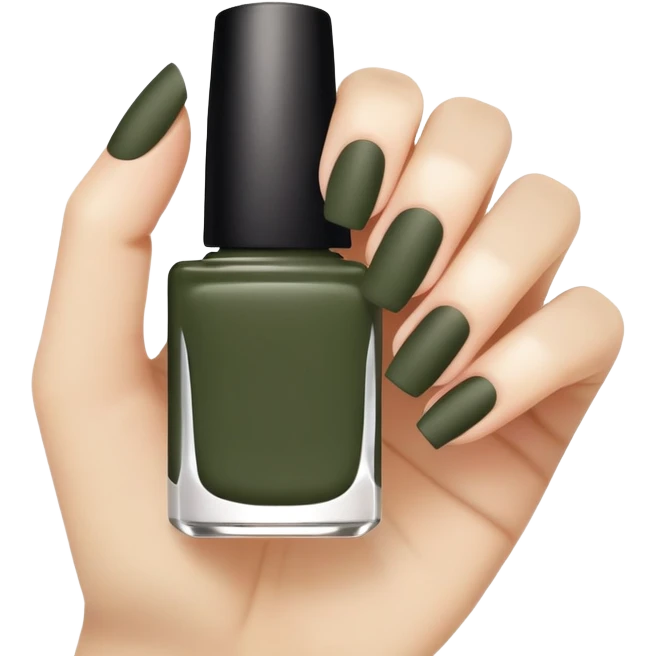 Army green nails emoji