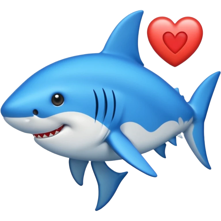 Crea un tiburón con ojos de corazón emoji