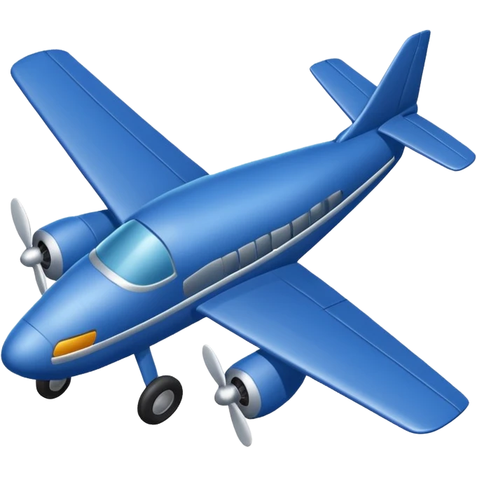 A fully coloured dark blue plane more like an emoji emoji