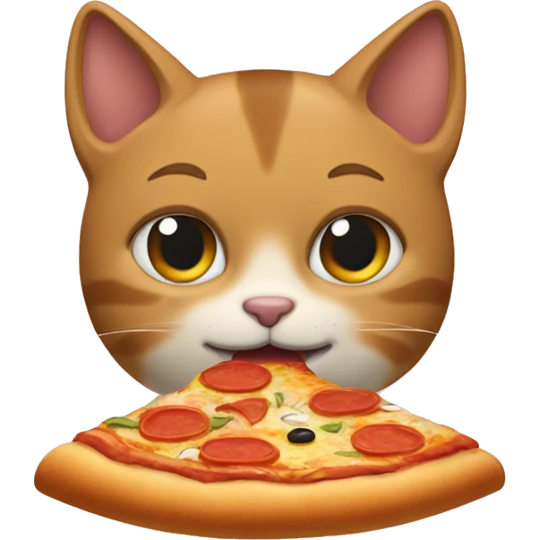gato comiendo pizza emoji