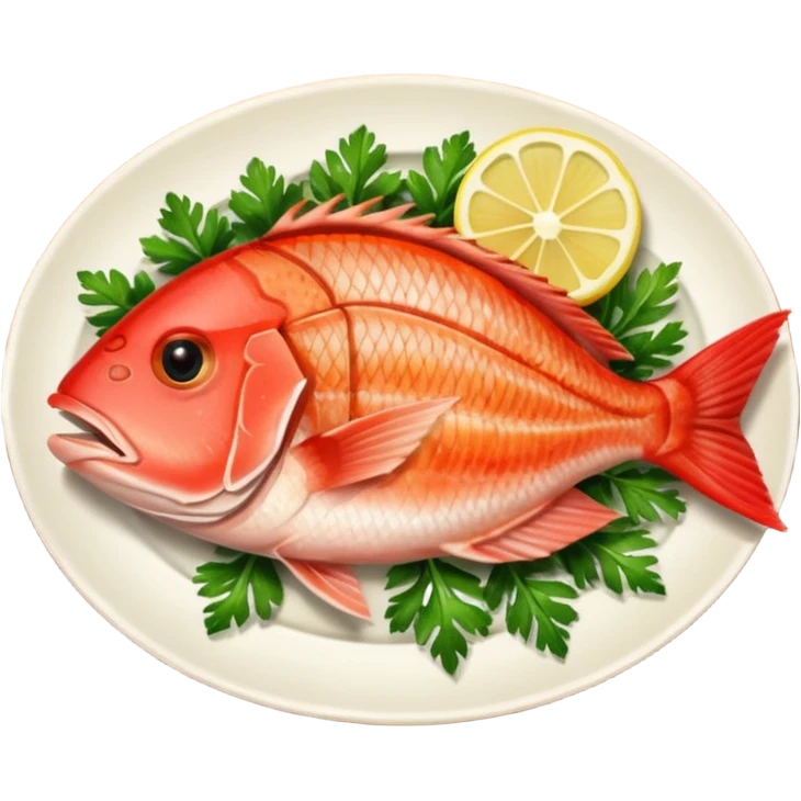 red snapper fish dinner emoji