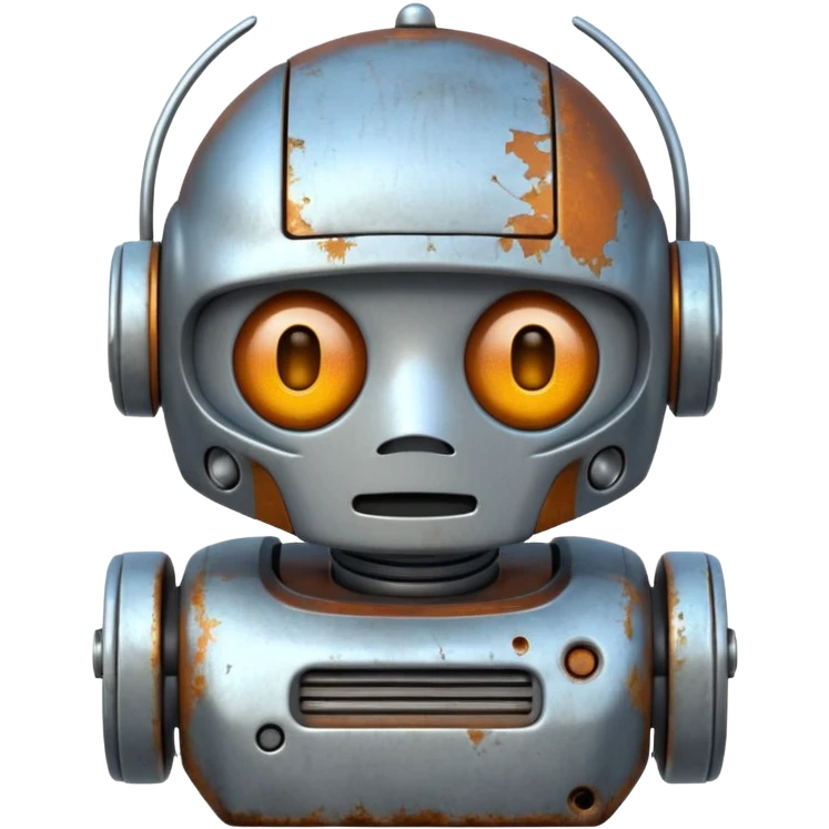 make a tired old robot emoji emoji
