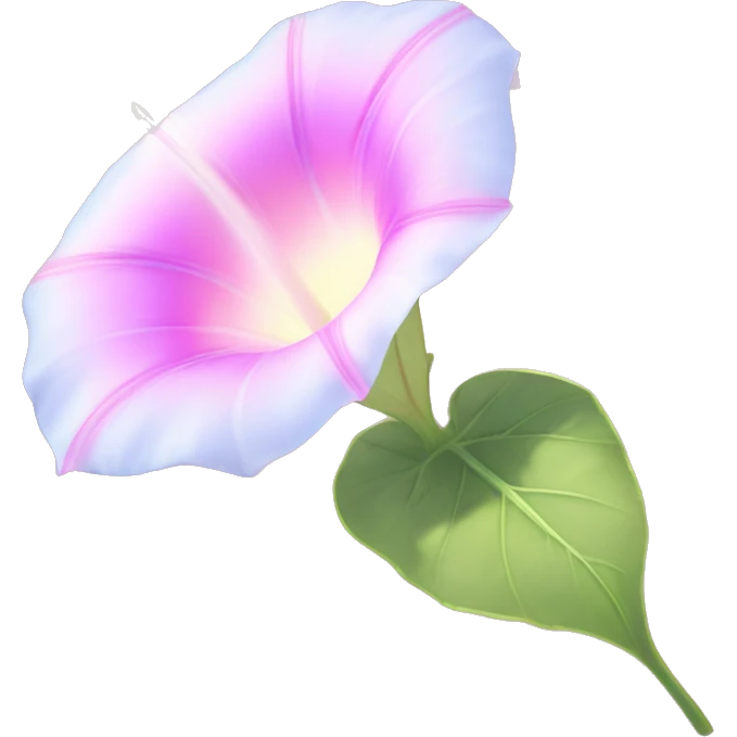 Morning Glory "A pastel pink morning glory with softly glowing trumpet-shaped petals, surrounded by a faint sparkle and a dreamy light effect." emoji