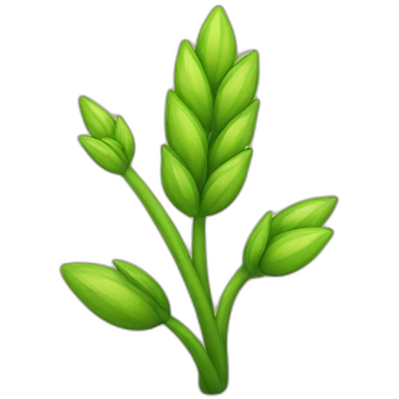 green sprouting wheat  emoji