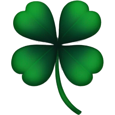 black 5 leaf clover emoji