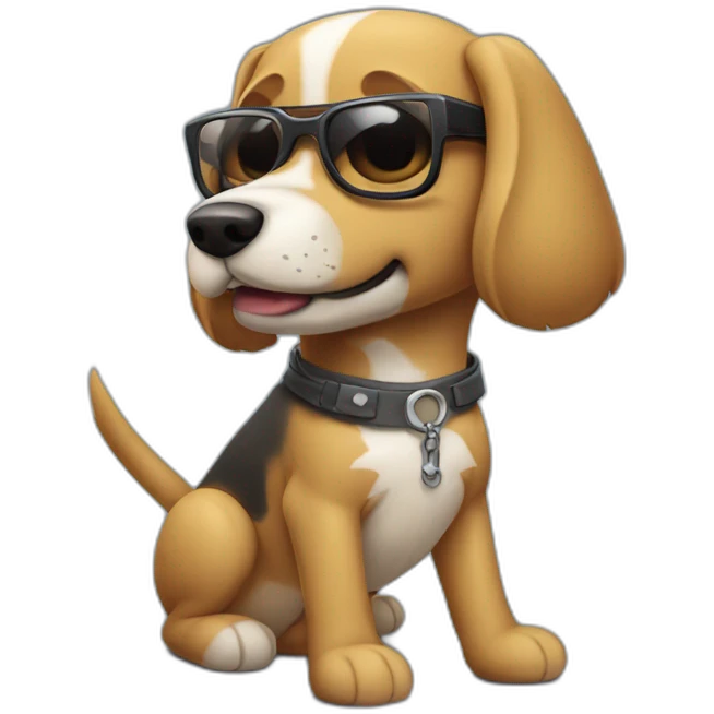 perro con gafas y una espada emoji
