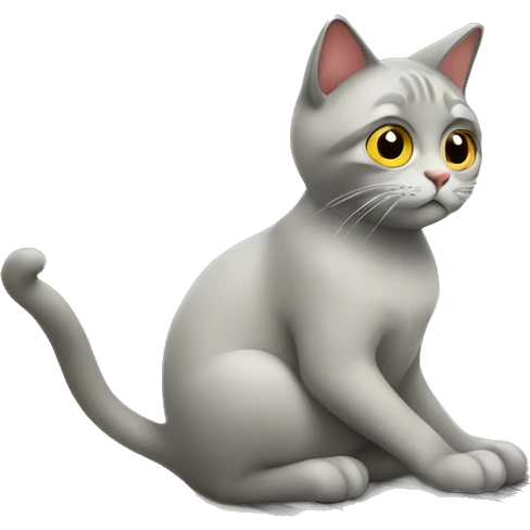 Cat is sitting watching laptop emoji