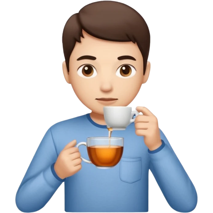 Emoji of somebody drinking tea and giving side eye emoji