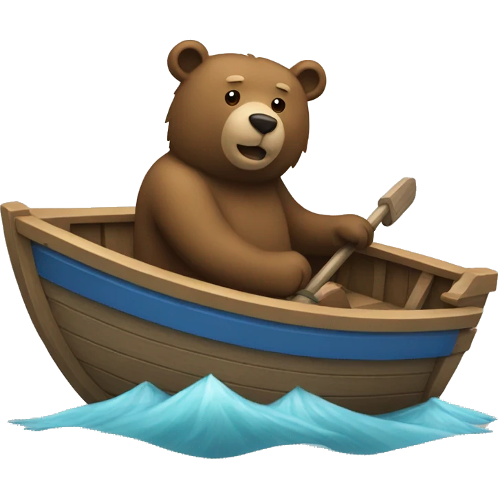 bear on a boat emoji