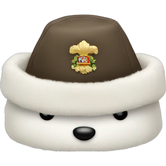 white ushanka (russian fur hat) emoji