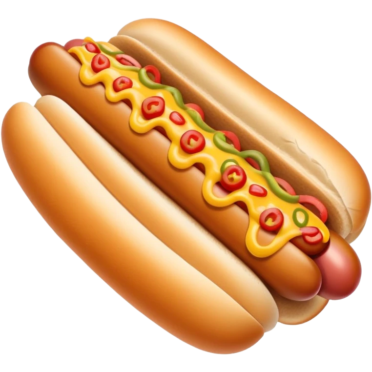 Dog combined with hot dog emoji