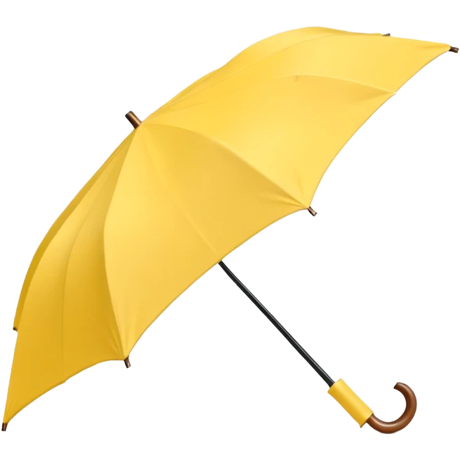 Folded Rain Umbrella yellow emoji