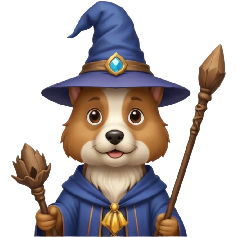 Dog wizard emoji