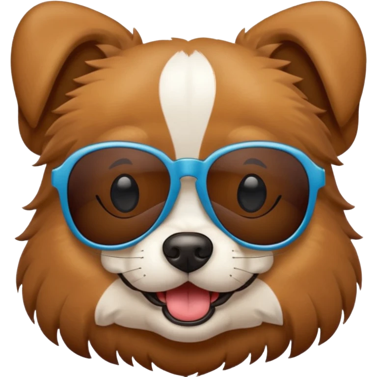 Un cane con gli occhiali da sole emoji