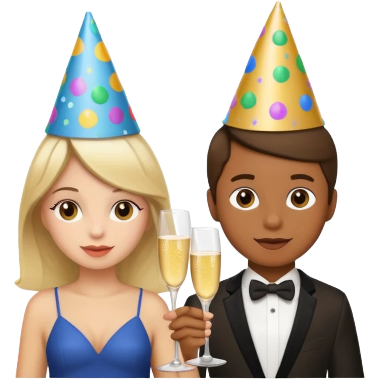 chica y chico de fiesta emoji