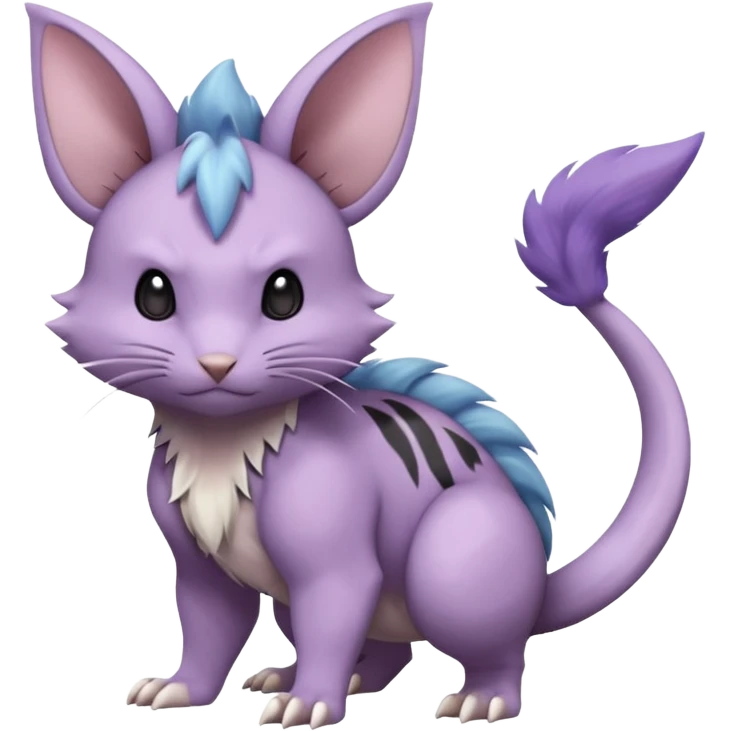 Nidoran-Purrloin-Delcatty-Rattata-Pokémon-hybrid-fusion-creature (full body) emoji