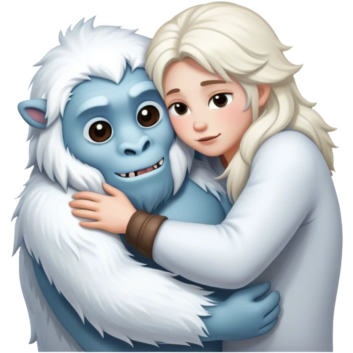 Yeti hug emoji