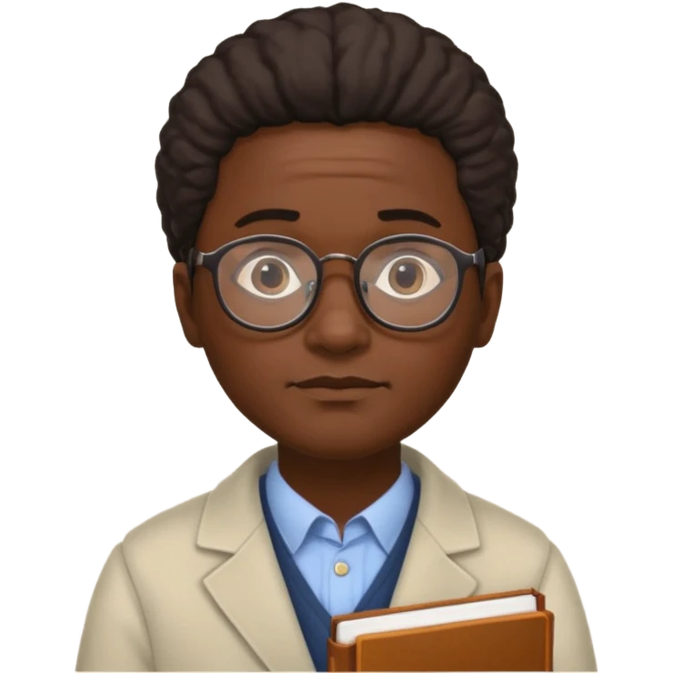 Create an emoji of an African wise cultural scholar that looks thoughtful, warm, and dignified emoji