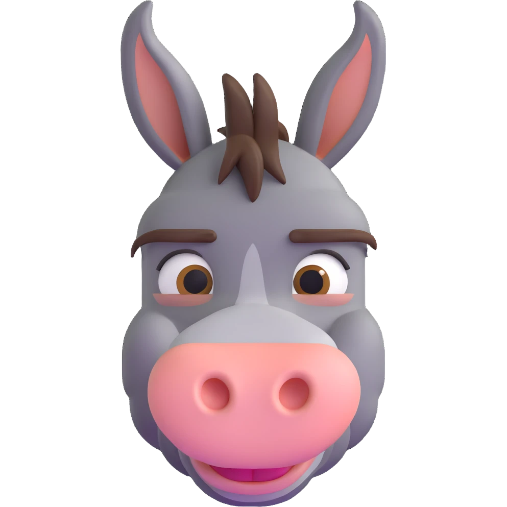 sad blue donkey emoji