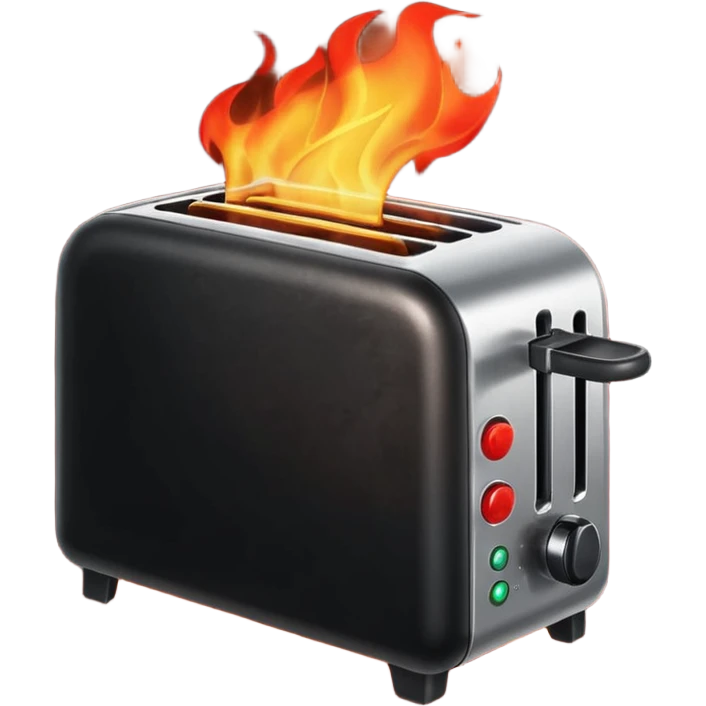 burning toster emoji