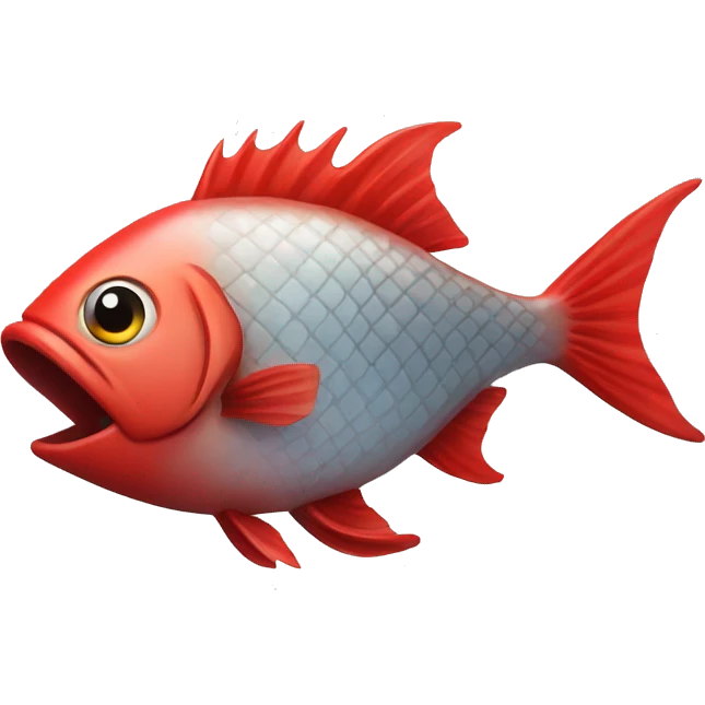 a fish with a red email emoji