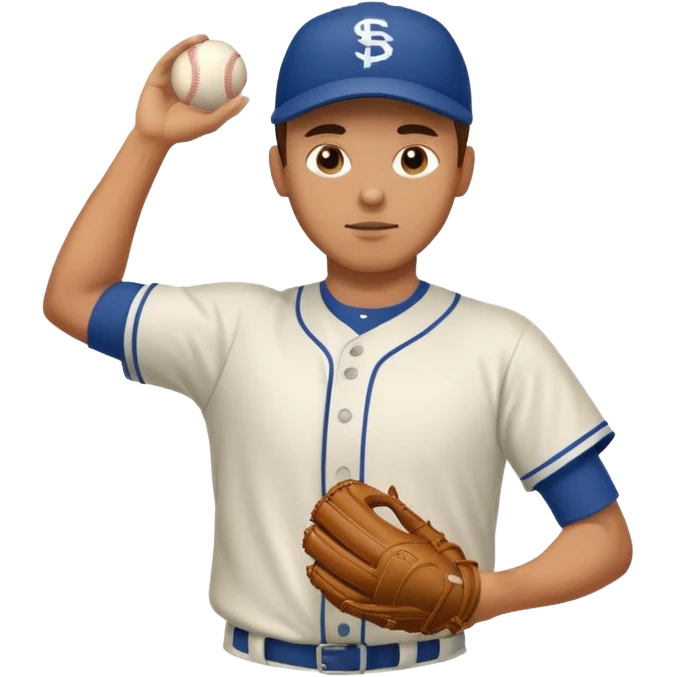 hacer el lanzamiento  de pelota jugador basebal emoji