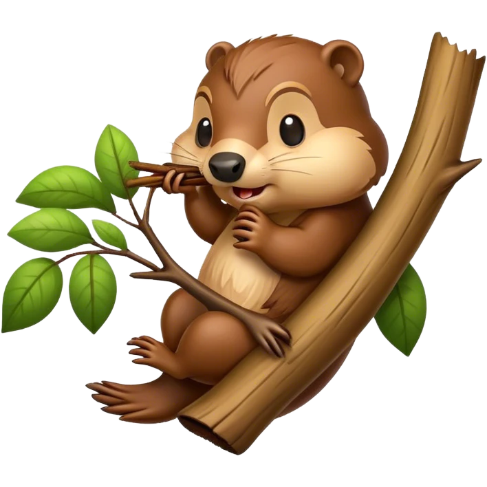 Beaver eating  emoji