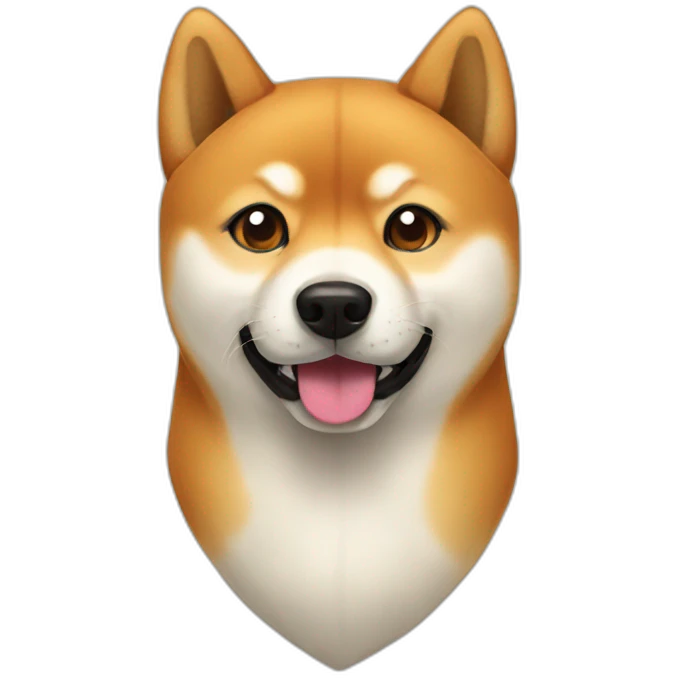 shiba with mustache emoji